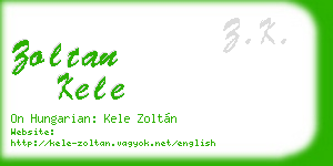 zoltan kele business card